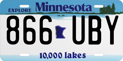 MN license plate 866UBY