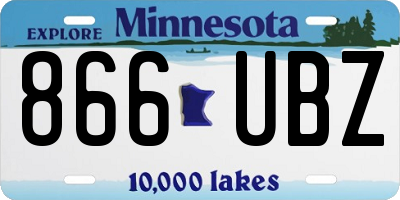 MN license plate 866UBZ