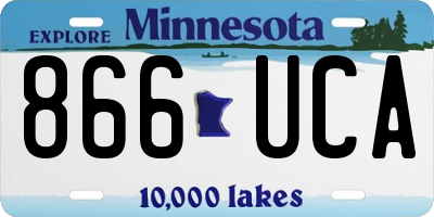 MN license plate 866UCA