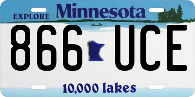 MN license plate 866UCE