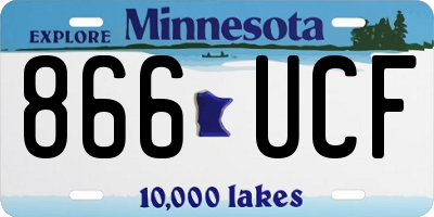 MN license plate 866UCF
