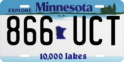 MN license plate 866UCT