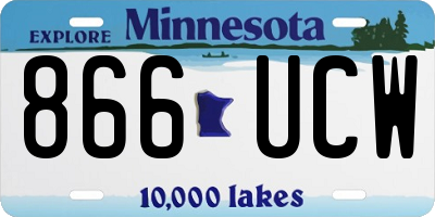 MN license plate 866UCW