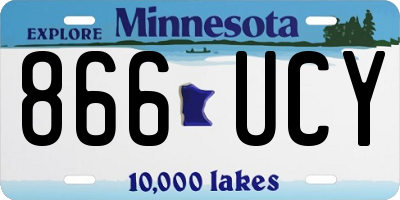 MN license plate 866UCY