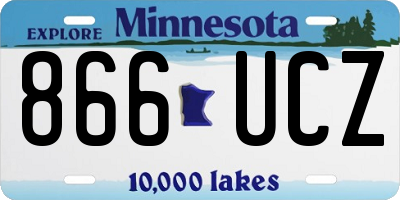 MN license plate 866UCZ