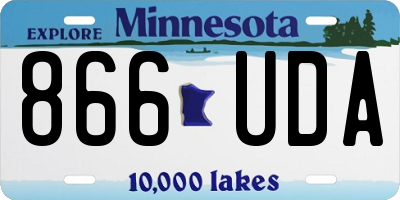 MN license plate 866UDA