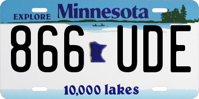 MN license plate 866UDE