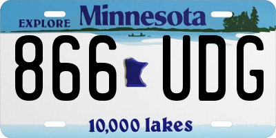 MN license plate 866UDG