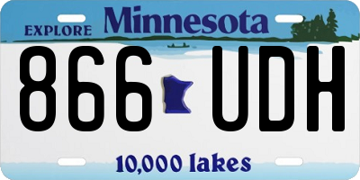MN license plate 866UDH