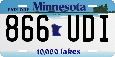 MN license plate 866UDI