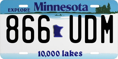 MN license plate 866UDM