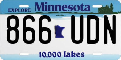 MN license plate 866UDN