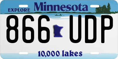 MN license plate 866UDP