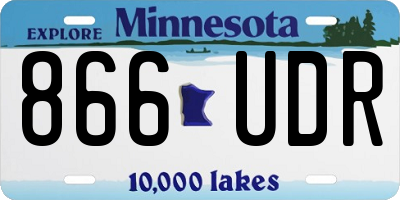 MN license plate 866UDR