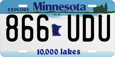 MN license plate 866UDU