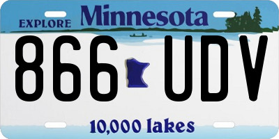 MN license plate 866UDV