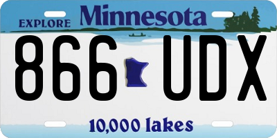 MN license plate 866UDX