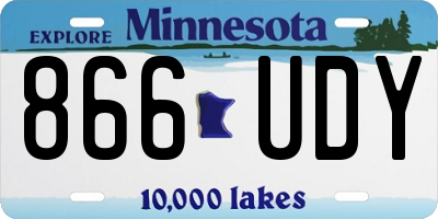 MN license plate 866UDY