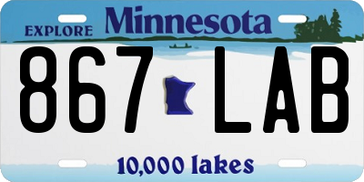 MN license plate 867LAB