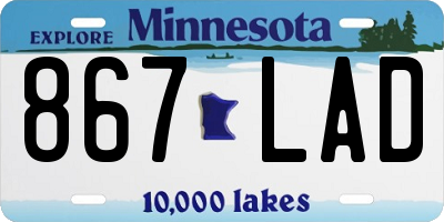 MN license plate 867LAD
