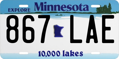 MN license plate 867LAE