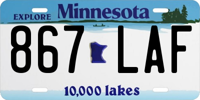 MN license plate 867LAF