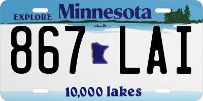 MN license plate 867LAI