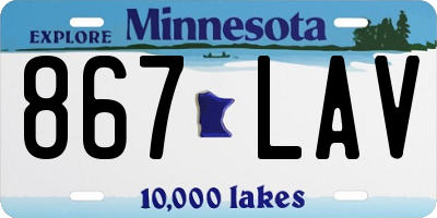 MN license plate 867LAV