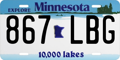 MN license plate 867LBG