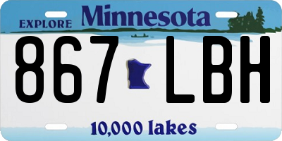 MN license plate 867LBH