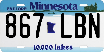 MN license plate 867LBN