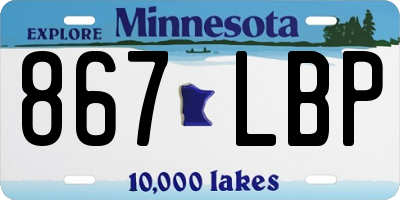 MN license plate 867LBP