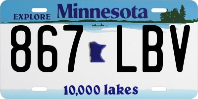 MN license plate 867LBV