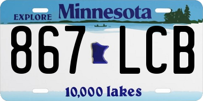 MN license plate 867LCB