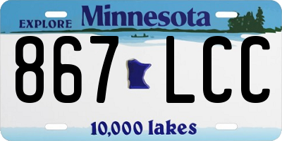 MN license plate 867LCC