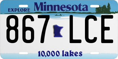 MN license plate 867LCE