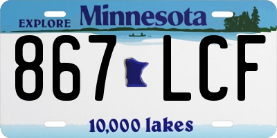 MN license plate 867LCF