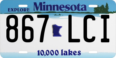 MN license plate 867LCI
