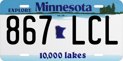 MN license plate 867LCL