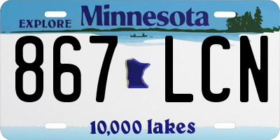 MN license plate 867LCN