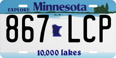 MN license plate 867LCP