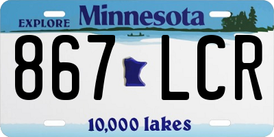 MN license plate 867LCR