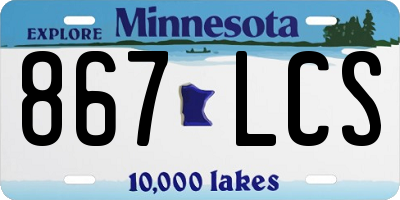 MN license plate 867LCS