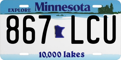 MN license plate 867LCU