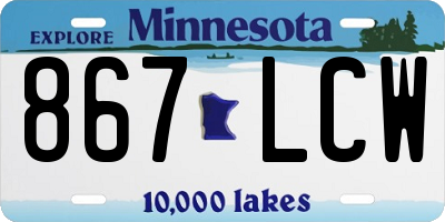MN license plate 867LCW