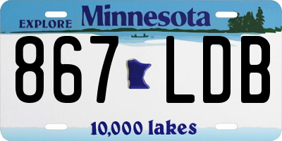 MN license plate 867LDB