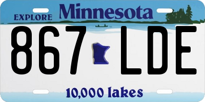 MN license plate 867LDE