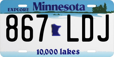 MN license plate 867LDJ