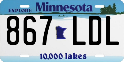 MN license plate 867LDL