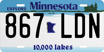 MN license plate 867LDN